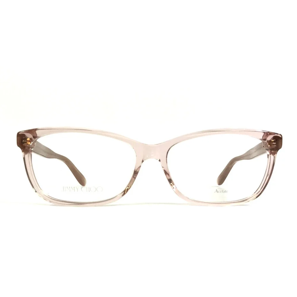Jimmy Choo Eyeglasses Frames JC239 FWM Nude Crystal Sparkly Gold 55-15-145